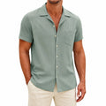 Chemise homme taille M vert sauge à manches courtes style décontracté