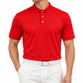 Polo homme XL rouge en maille piquée à manches courtes style classique