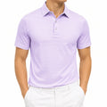 Polo homme XL violet rayé à manches courtes style décontracté