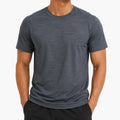 T-shirt homme M gris anthracite à manches courtes style sportif