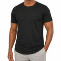 T-shirt homme XL noir à manches courtes coupe droite